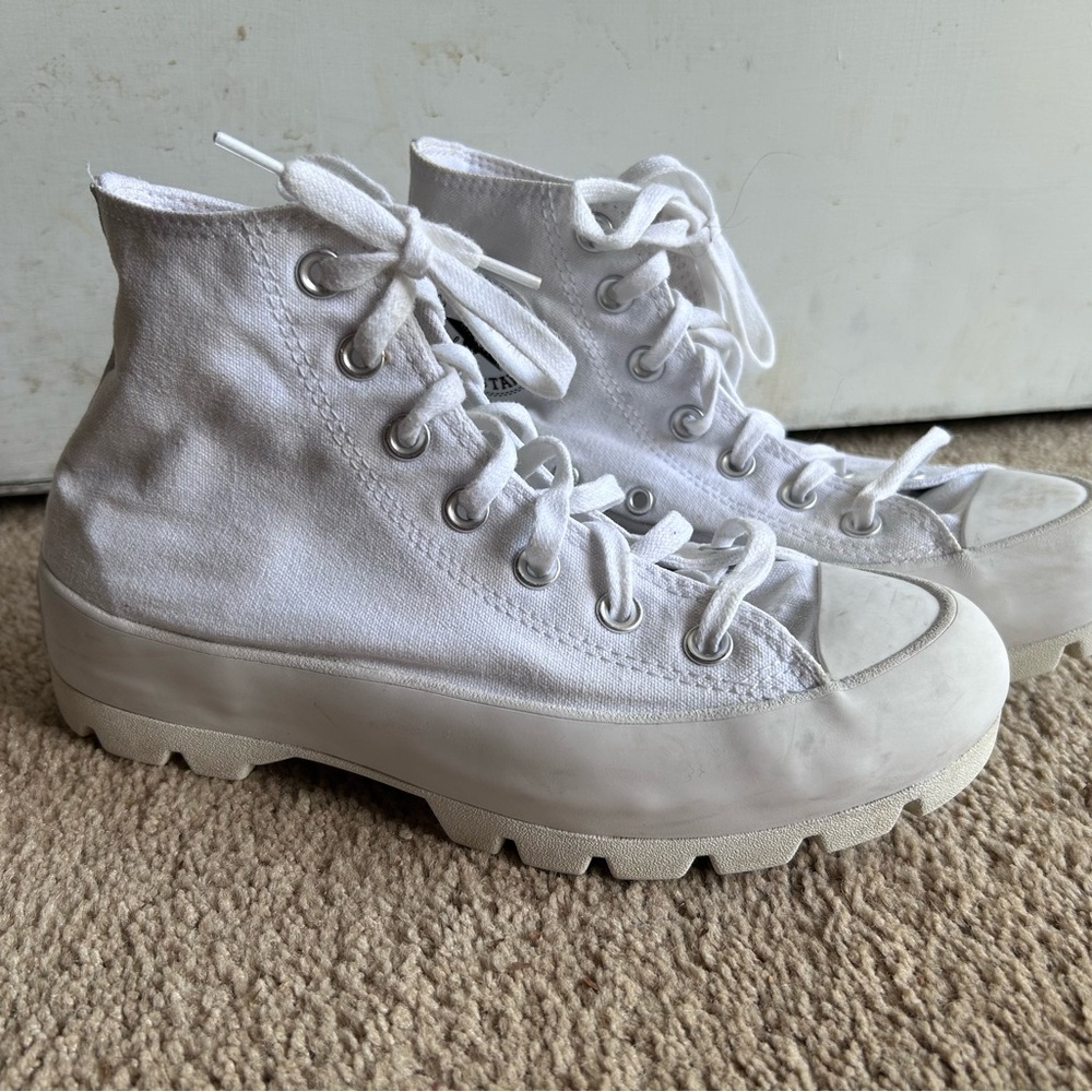 White Platform Converse All Star